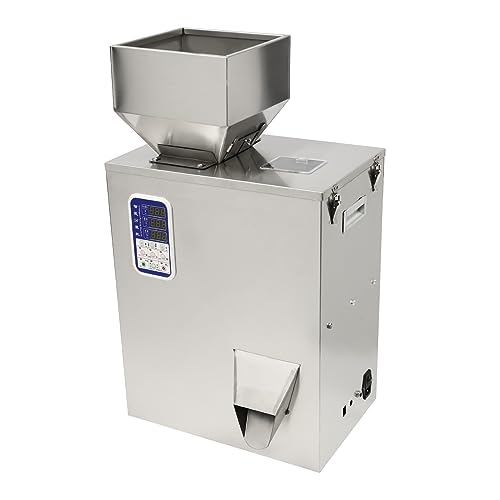Powder Filling Machine, 0.002-1.1lbs/1-500g, Automatic Intelligent Particle Weighing Filling Machine, Bottle Bag Powder Filler Particle Dispenser for Seeds Flour Glitter Tea Grains