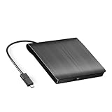External CD/DVD Drive for Mac Laptop Portable CD/DVD Burner Writer Reader Player USB 3.0 Optical Disc Drive Compatible with MacBook Pro, iMac, Windows 11/10/8/7 Computer PC(with Type-C adapter)