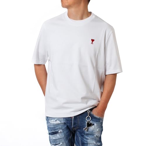 [AMI PARIS] [�A�~ �p���X]T�V���c WOOL TRICOTINE BFUTS005.726 (XS, 100 WOOL GABARDINE WHITE(�z���C�g)) [���s�A���i]