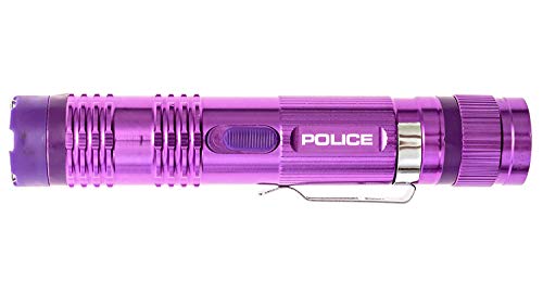 Police Stun Gun M12-59 Billion Metal Rechargeable With Led Tactical Flashlight, Purple #TOP1