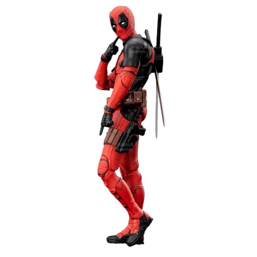 Image of ZD Toys Action Figure Collectible - 7 Inch Deadpool, Superheros Premium PVC Build Collectible, Interchangeable Accessories, Perfect for Gifting, Ages 15+ Years