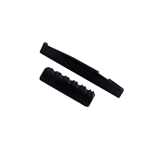 CIMAXIC Black Guitar Saddle and Nut Set Replacement Parts for Classical Electric Guitars Upper Lower Pillows