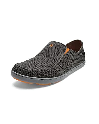 OLUKAI Nohea Mesh Men's Slip On Sneakers, Lightweight Barefoot Feel & Breathable All-Weather Shoes, Drop-in Heel & Comfort Fit