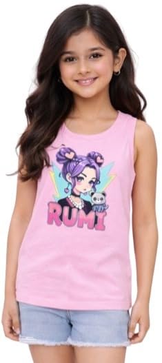 Image of Girls Sleeveless Graphic T-Shirts