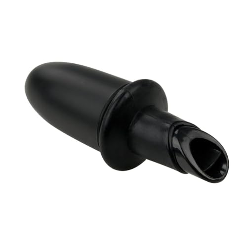Fackelmann Specter 49767 - Versatore per vino, olio, tappo per bottiglia, nero opaco, plastica, silicone, 8,5 cm