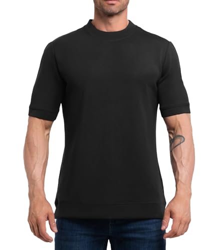 Fioboc Mens T-Shirts - Modal Short Sleeve Crew Neck Tee Plain Novelty T Shirt for Men S-4XL