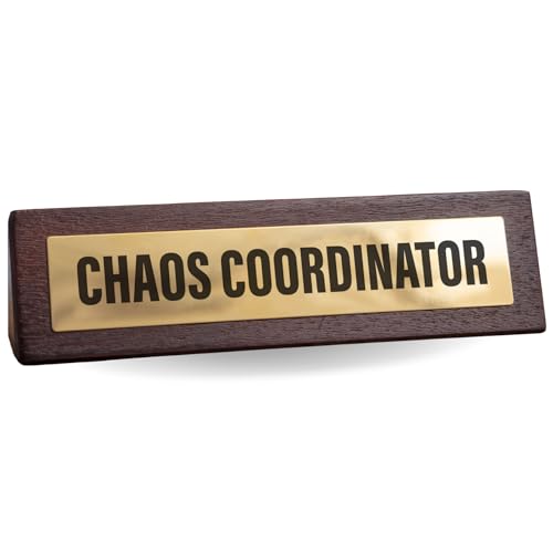 Boxer Gifts Chaos Coordinator Novelty Desk Sign - Funny Manager Gift for Your Boss and Colleagues Secret Santa - Novelty Work Accessories