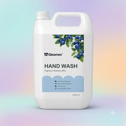 Image of Blueberry Bliss Liquid Hand Wash, 5L Bulk Pack, Plant Based with Fruit Enzymes, Paraben Free, Triclosan Free, Phthalate Free, Foaming, Gentle on Skin, For Home and Office