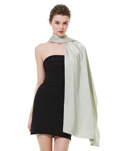 BEAUTELICATE Women Satin Shawl for Evening Dresses Wedding Shawls for Bridal Party Bridesmaid Scarves3