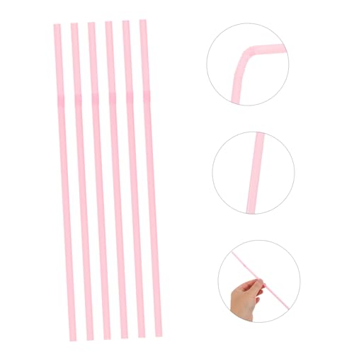 Pitillos plásticos flexibles rosa 21.10 cm pack 200 miniatura 7