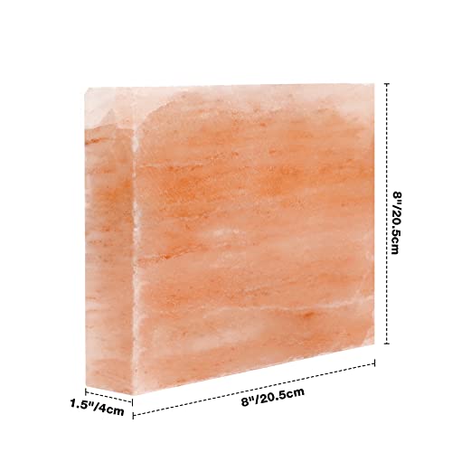 Dobadn Himalayan Pink Salt Block Cooking Plate 8"X8"X1.5" For Grilling, Cooking, Serving And Cutting #TOP2