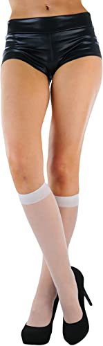 Image of ToBeInStyle Women's Pack Of 6 Pairs Sheer Knee-Hi Nylon Solid Socks