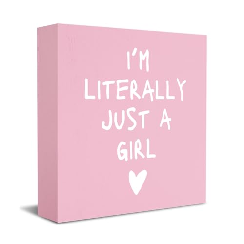iRudyard Pink Bow Coquette Room Decor,Wooden Box Sign Desk Decor,Cute Preppy Stuff,Girly Wall Decor
