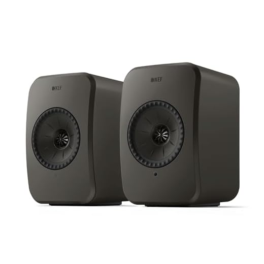 KEF LSX II LT kabellose Regallautsprecher, Graphite Grey | Musik | TV & Home Entertainment | Gaming | HDMI-ARC | USB-C | Bluetooth | AirPlay 2 | Chromecast | Spotify