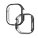 Compatible for Apple Watch Ultra 49mm Case Hard PC Plating Case with HD Tempered Glass Screen Protector Cover Bumper for Apple Watch Ultra (Black)