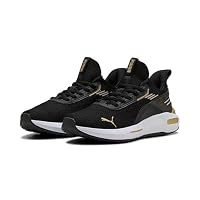 Puma Unisex Softride Enzo 5 Hype Road Running Shoe, Puma Schwarz Puma Gold, 44.5 EU