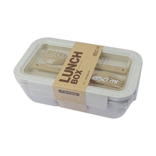 Lunch box 850ml bento repas bureau hermétique sans BPA micro-ondes congélateur couverts intégrés cuillère baguettes compacte étanche légère saine boîte alimentaire étudiant travail enfants