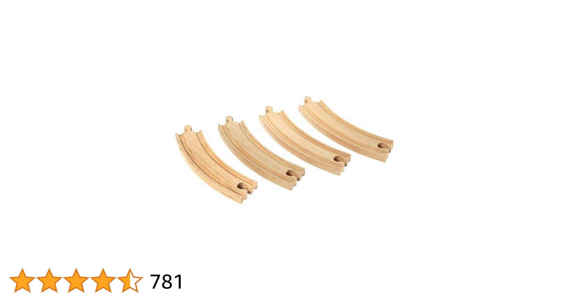 BRIO カーブレール170mm 33342 p706p5g BRIO World – 33342 Large Curved Wooden Tracks | 4-Piece Toy