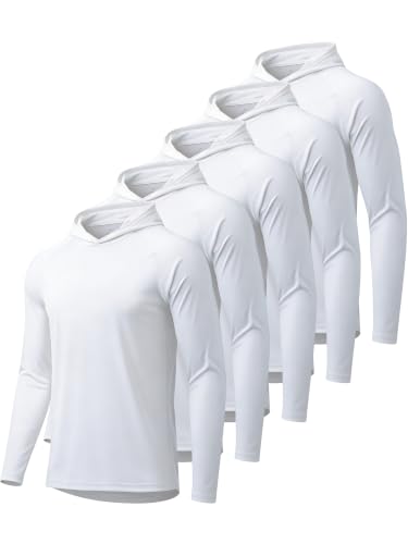 Image of Hoodies for Men UPF 50+ Sun Protection Fishing Shirts Long Sleeve Lightweight Rash Guard Shirt UV SPF Sweatshirt