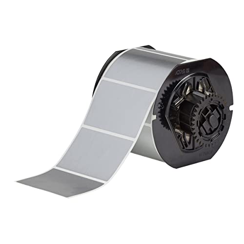 Permanent Acrylic Polyester Label 2 in H X 3 in W Silver Roll of 750 Labels