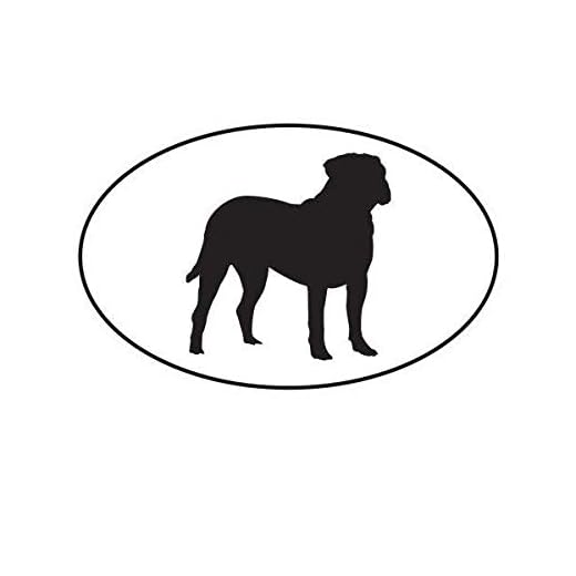 ION Graphics Magnet Bullmastiff Euro Oval Magnetic Vinyl Dog Canine pet 5" Car Magnet Bumper Sticker
