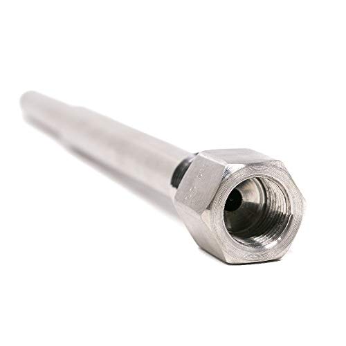PIC Gauges TW-SS09-22S2 316 SS Standard Thermowell for Industrial Bimetal Thermometers, Stepped Style, 9