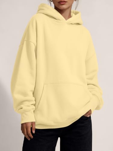 Image of Trendy Queen Women Oversized Hoodies Fall Outfits | Gentle Skin Feel, Aesthetic Drop Shoulder, Large Kangaroo Pocket, Seamless Daily Outfit Match