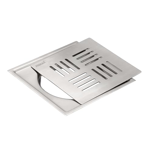 Image of Plantex (Primax) 304 Grade Stainless Steel Drain Cover /Bathroom Drain Cover /Bathroom Drain Jali /Floor Trap for Bathroom and Kitchen-6x6 inch (Matt)