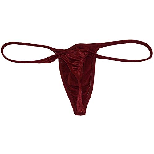 Men Contoured Pouch Swim Bikini G-Strings Lingerie Underwear Shiny Satin Mini T-Back Jockstrap4