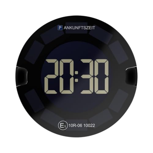 OOONO P-DISC 3 [NEW] - Elektronische Parkscheibe Solar mit Zulassung fürs Auto - Automatische Digitale Parkscheibe Elektrisch - Solarbetriebene Parkuhr mit bis zu 5 Jahre längerer Batterielaufzeit