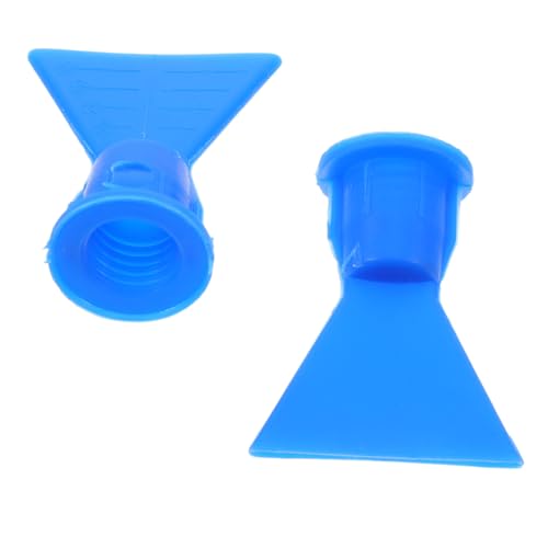2pcs Plastic Sealant Finishing Tool Nozzle Flat Glue Applicator Tips for Caulking Dispenser Threaded Design for Secure Fit Efficient Application for Doors Windows