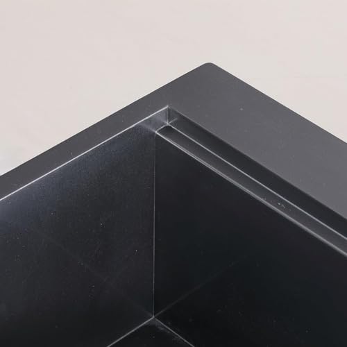 KINGO HOME Black Kitchen Sink,Drop In Bar Sink Gunmetal Black Stainless Steel Square Small Topmount Single Bowl Workstation Sinks,304 Stainless Steel Topmount Wet Bar Prep Sinks With Cutting Board by KINGO HOME - Image 5