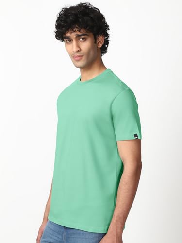 Image of Bewakoof Men's Cotton Jersey Solid Regular Fit Half Sleeve Round Neck T-Shirt | Tshirt for Men Cotton| Casual Wear | Street Wear