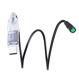 GeKLok Cable de programación USB para bicicleta eléctrica portátil estable B-a TTL ​Cable de motor medio de transmisión…