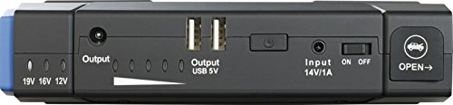 revolt Zusatz-Akku Auto: Notebook-Powerbank mit Kfz-Starthilfe & 2X USB, 12.000 mAh / 400 A (Powerbank Zigarettenanzünder, Kfz Starter, Akku Bank für Laptop und Pkw)