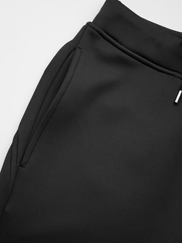 CIDER Mid Rise Solid Drawstring Pocket Straight Leg Trousers3