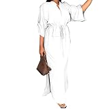 👗 Style unique pour la vie de tous les jours, couleur unie, manches longues, vous serez belle dans cette robe, tout cela accentue votre look moderne et féminin.