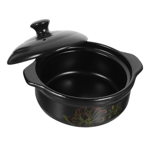 Homoyoyo Olla de Barro para Cocinar Resistente Altas Temperaturas Cazuela para Estofados y Sopas Maceta Tradicional para Pollo Guisado y Cocina Casera