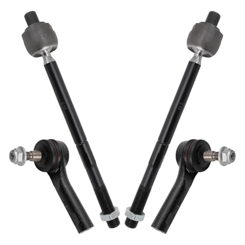 TRQ Front Inner and Outer Tie Rod Set 4 Piece Compatible with 2015-2022 Ram ProMaster City
