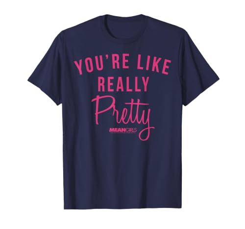Mean Girls You're Like Really Pretty Movie Quote T-Shirt, Men, Navy Blue, 4X-Large