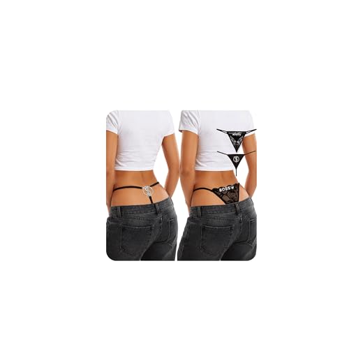 Image of Chain Thong Underwear for Women, Adjustable Rhinestone Panties