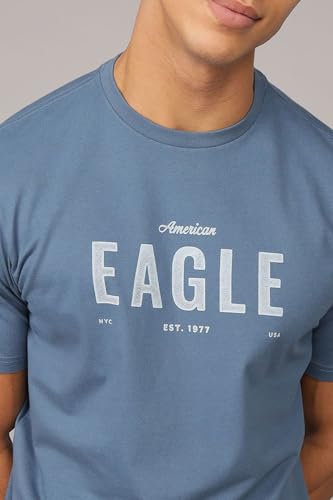 Image of American Eagle Men's Supersoft Everyday Wear Short‑Sleeve Logo Graphic T‑Shirt
