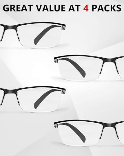 YayGlasz Reading Glasses Men Readers for Men Spring Hinges Blue Light Protection