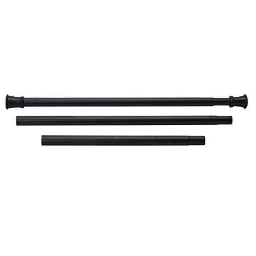 Zenna Home Adjustable Tension Shower Rod, steel, Matte Black, 26 inches to 76 inches - Image 4