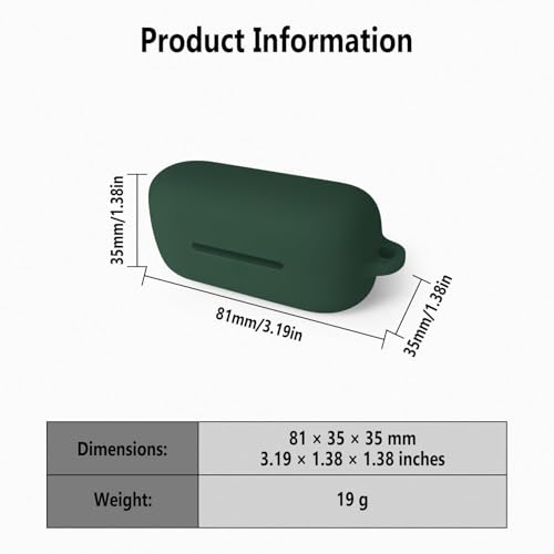 Image of Hamper Protective Case Cover for Sony WF-C510 Truly Wireless in-Ear Bluetooth Earbuds (Green)