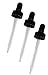 Black Glass Dropper Cap Assembly (Pack of 3) (20/400)