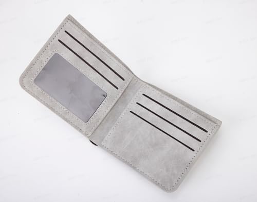 Antimbee Men's Shielded Bifold Wallet Soft Grey Western Style2