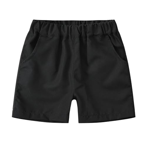 Boys Quick-Dry Athletic Shorts Pull On Elastic Waist Athletic Shorts with Side Pockets Kids Summer Casual Running Pants