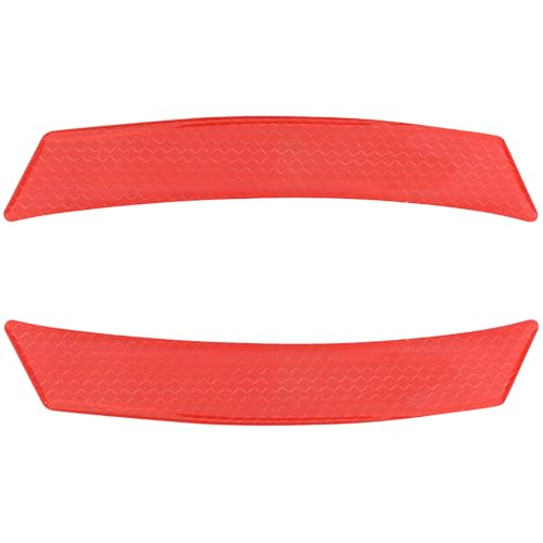 BokWin 2 Pack Reflective Trim Side Marker Stickers - Automotive Exterior Reflector Guard Warning Safety Decals for Car/SUV/Truck Wheel Arches or Bumpers, Enhanced Night Visibility (Red)