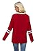 Sampeel Plus Size Tops for Women Color Block Long Sleeve Shirts for Women Early Fall Fashion 2025 Casual Tops Women's Clothing Fall Clothes Essentials Loose Fit School Outfits for Teachers Red XL
